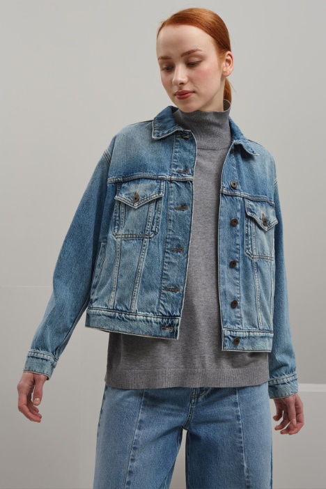 Giacca in denim di cotone Intrend