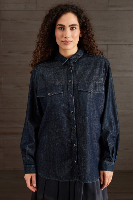 Camicia in denim lamè Intrend