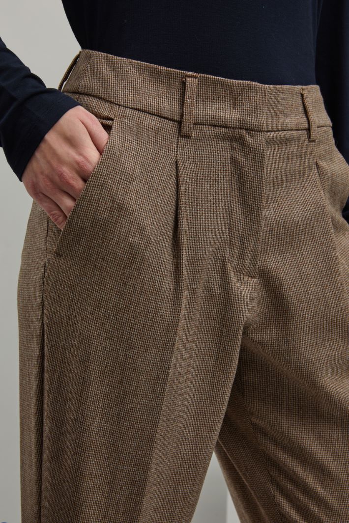 Pantaloni in flanella di lana Intrend - 4