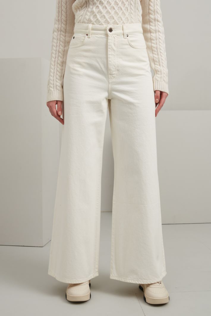 Pantaloni in bull di cotone Intrend - 2