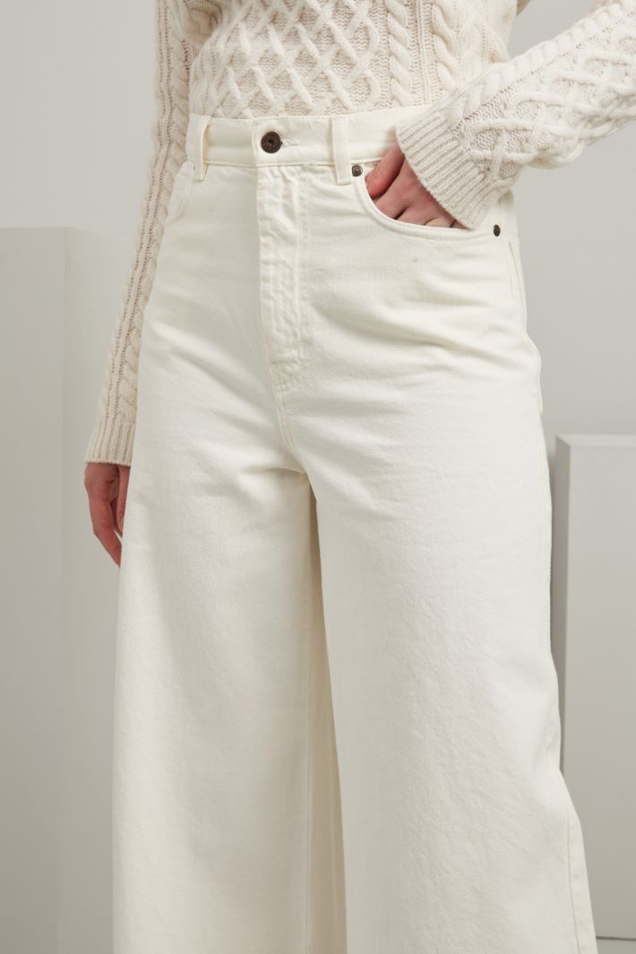 Pantaloni in bull di cotone Intrend - 3