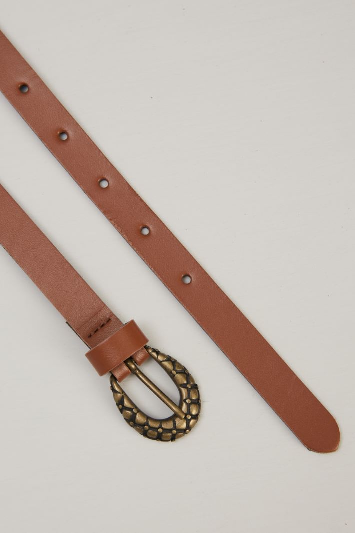 Thin leather belt Intrend - 2