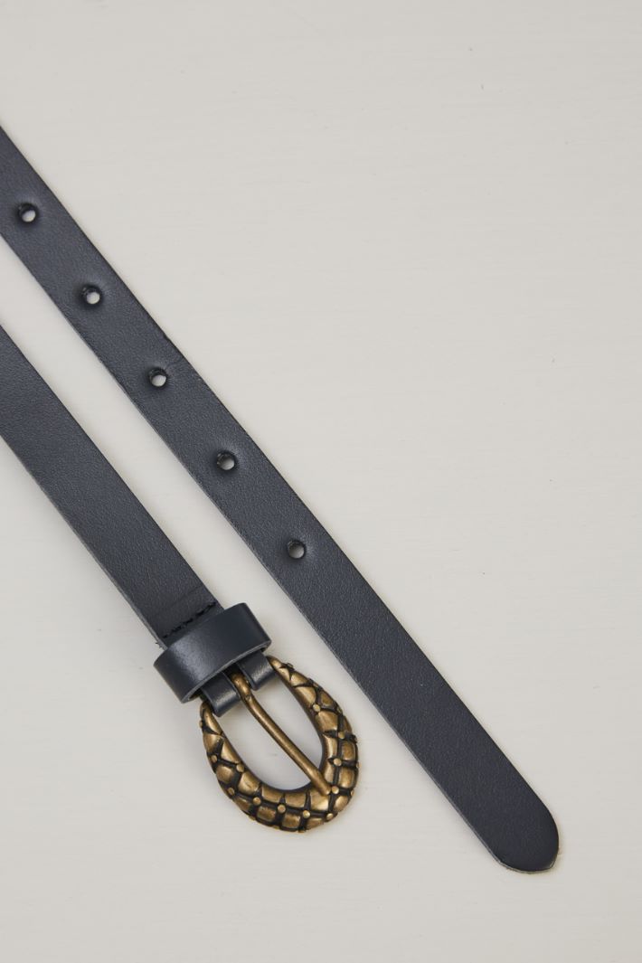 Thin leather belt Intrend - 2