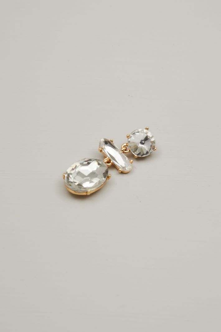 Earrings with asymmetric rhinestones Intrend - 2