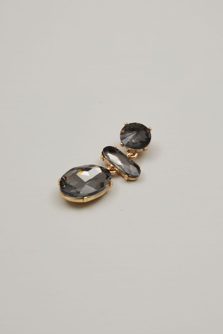 Earrings with asymmetric rhinestones Intrend - 2