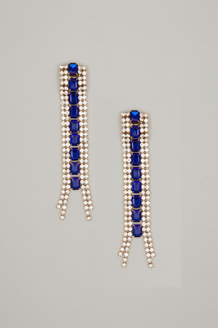 Pendant earrings with rhinestones Intrend