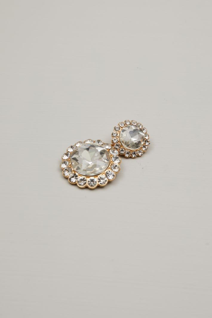 Pendant earrings with set rhinestones Intrend - 2