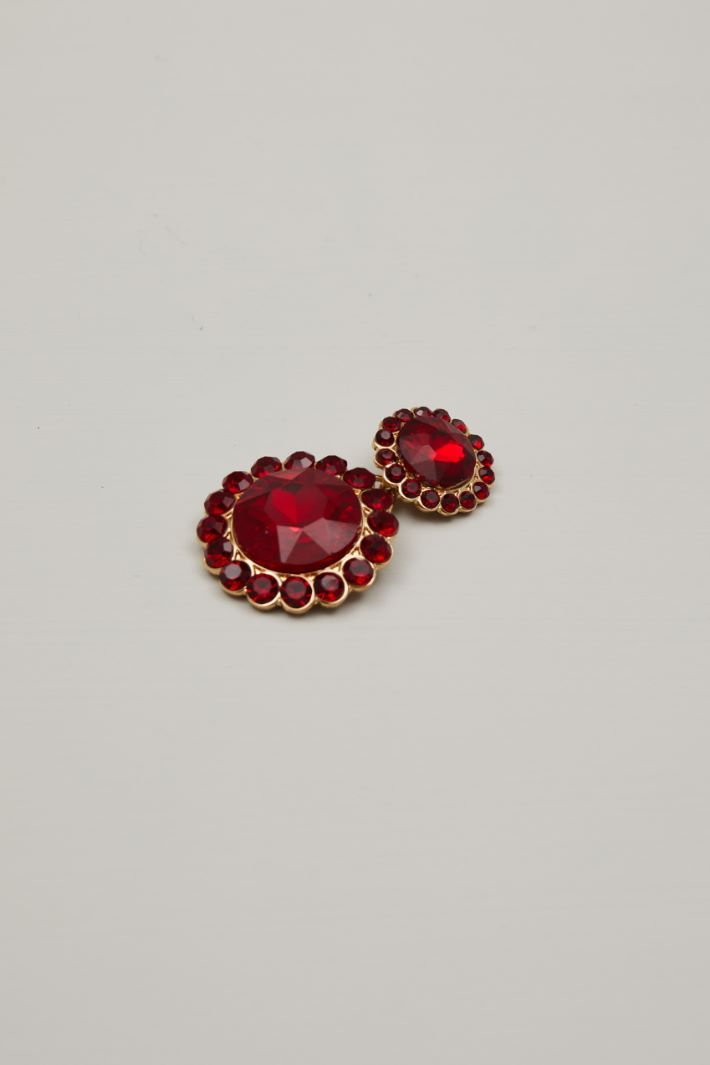 Pendant earrings with set rhinestones Intrend - 2