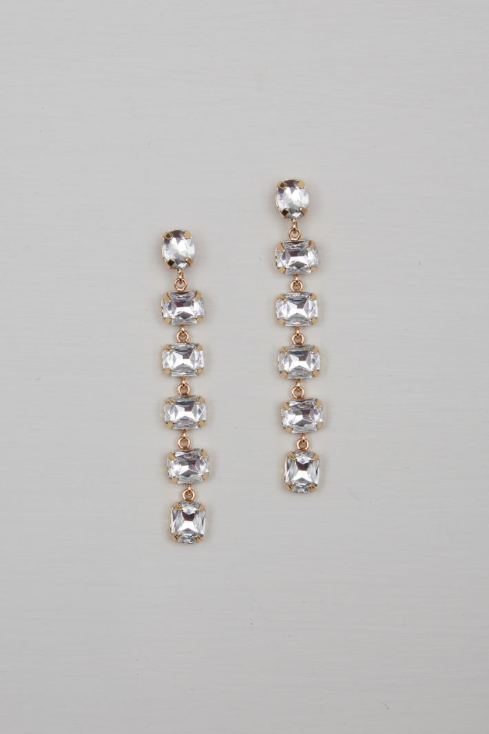 Rhinestone drop earrings Intrend