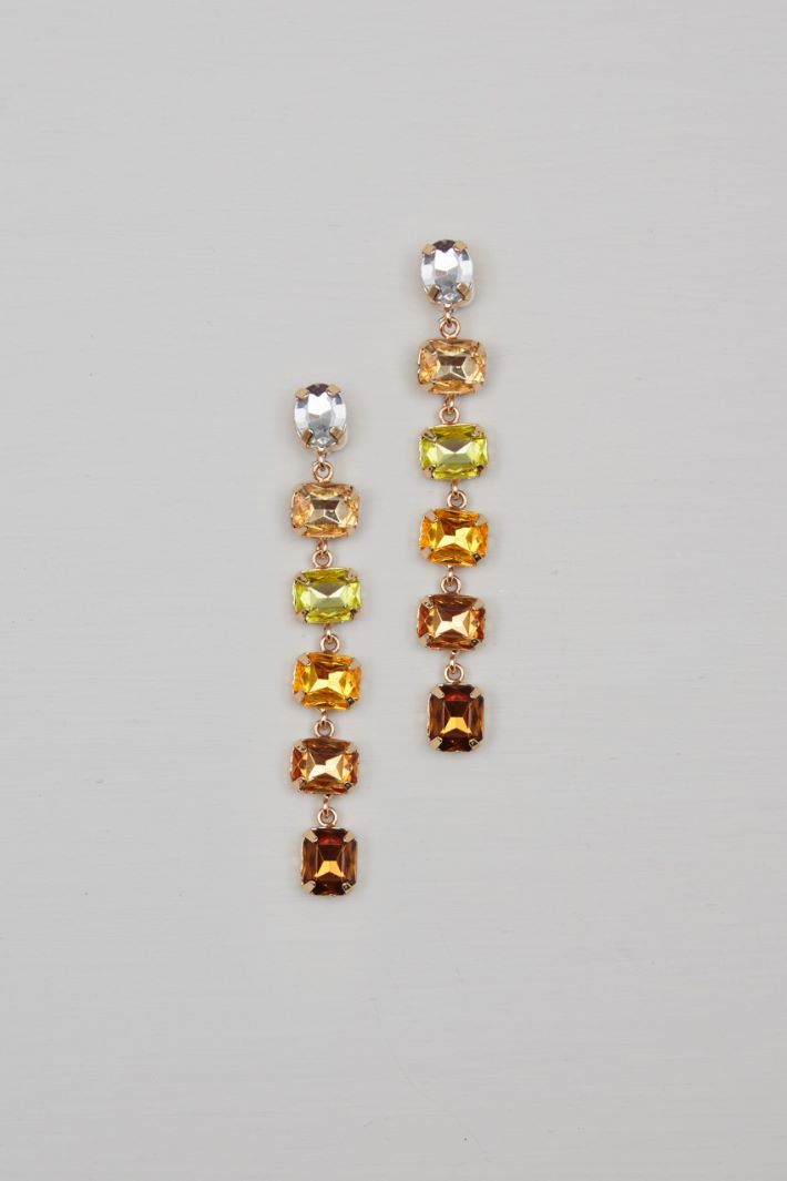 Rhinestone drop earrings Intrend