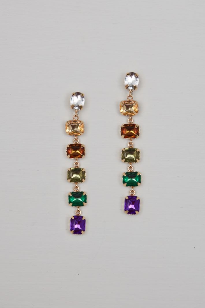 Rhinestone drop earrings Intrend