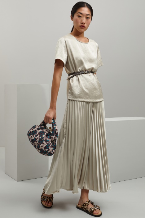 Satin and jersey T-shirt Intrend