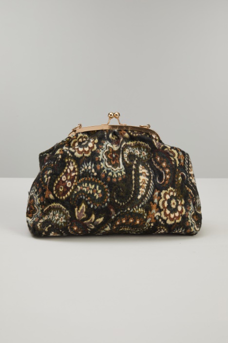 Clutch in brocade fabric Intrend