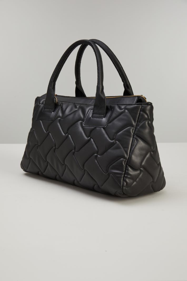 Quilted faux leather bag Intrend - 2