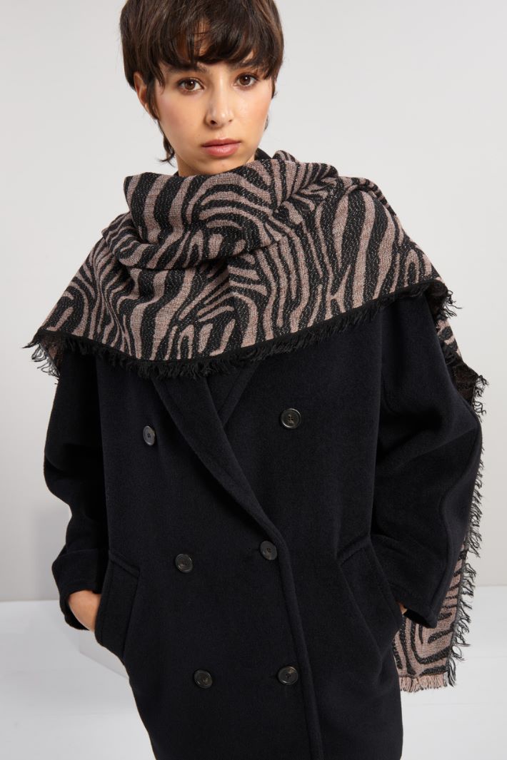 Lurex jacquard scarf Intrend - 2