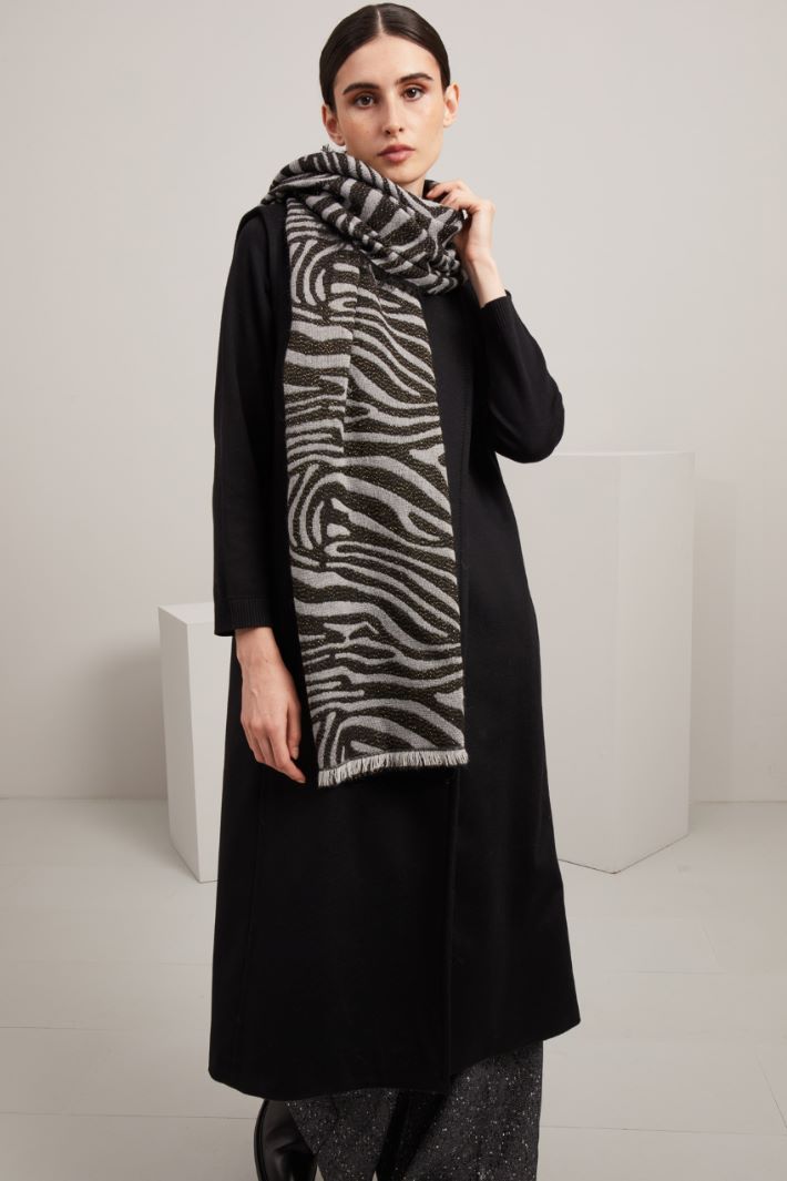 Lurex jacquard scarf Intrend