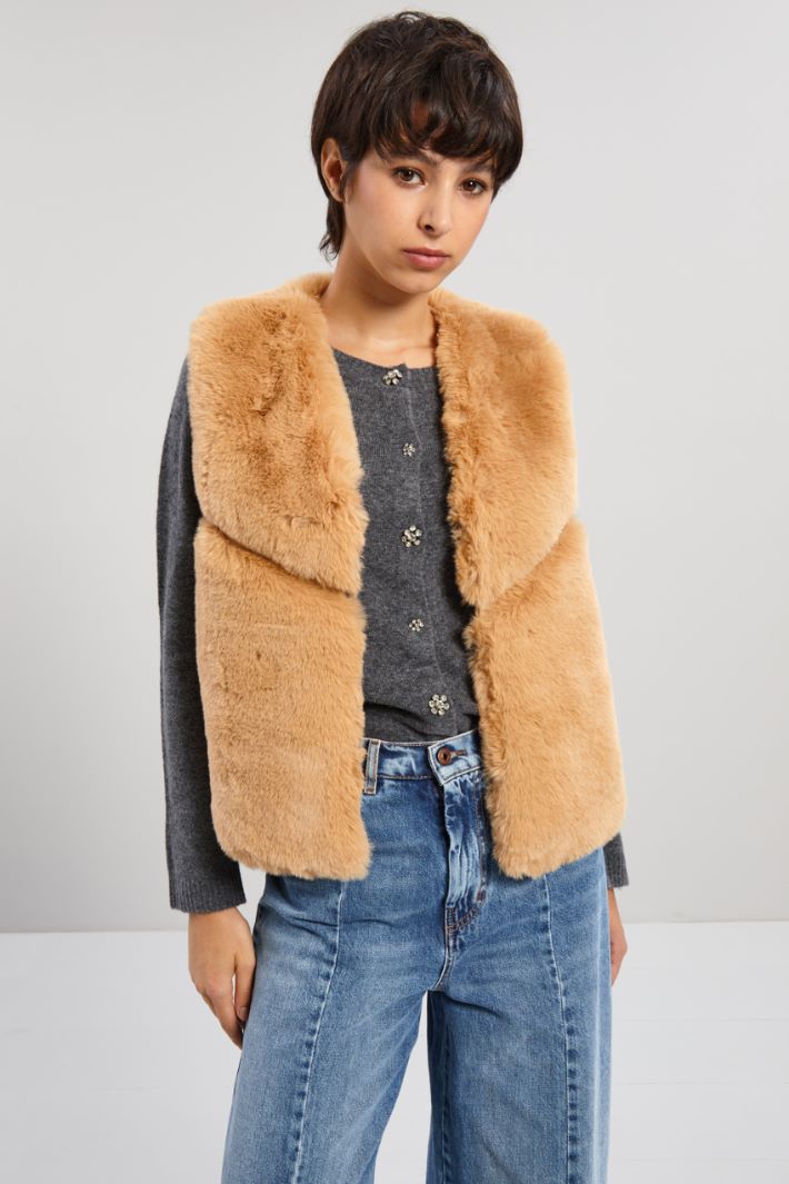 Fur effect gilet Intrend - 3