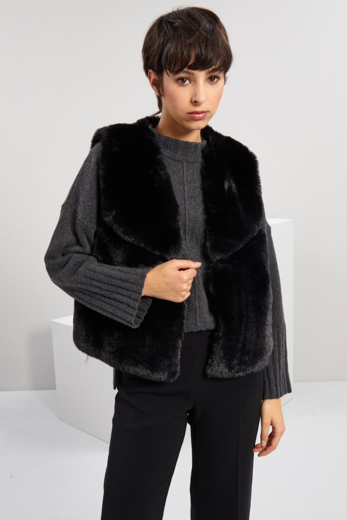 Fur effect gilet Intrend - 3