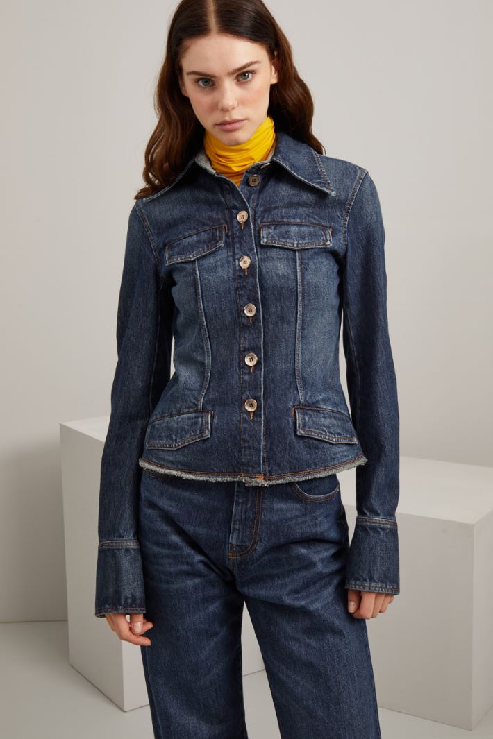 Camicia sfiancata in denim Intrend - 3