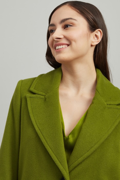 Cappotto monopetto in lana