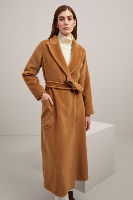 Cappotto svasato in beaver