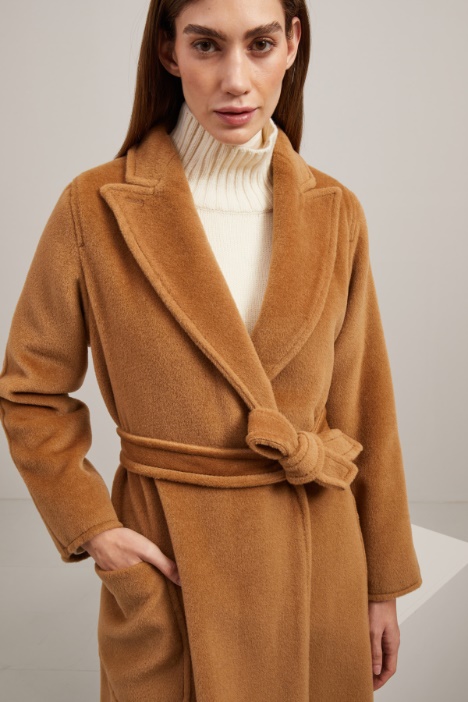 Cappotto svasato in beaver