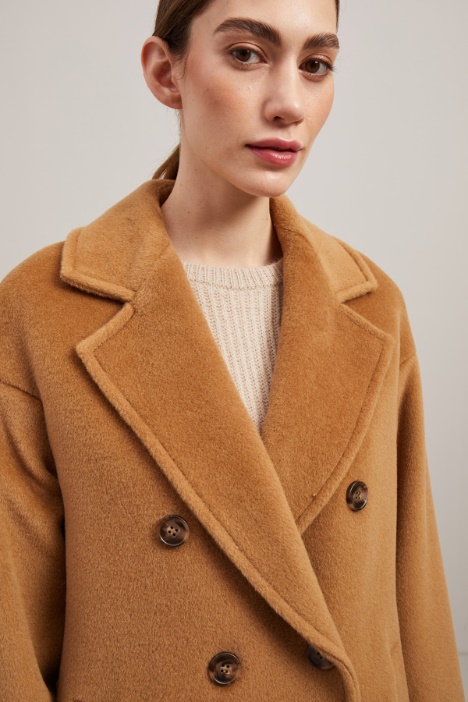 Cappotto doppiopetto in beaver