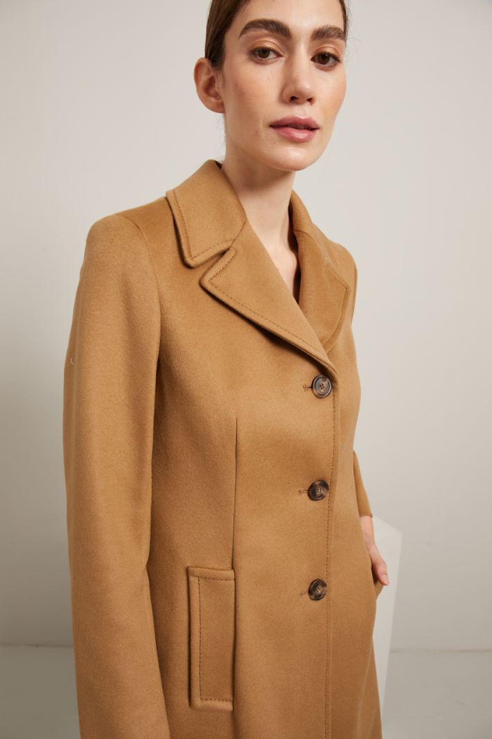 Coat in sable drap Intrend - 3