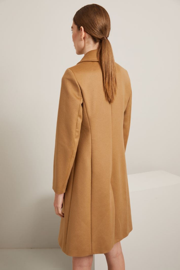 Coat in sable drap Intrend - 4