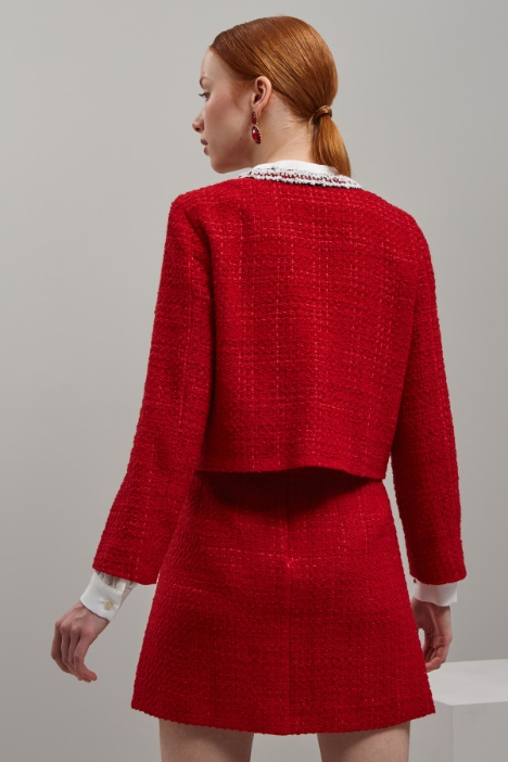 Giacca corta in tweed