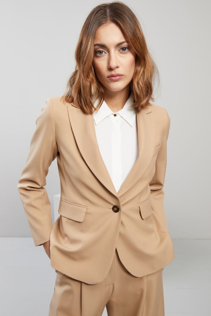 Single-breasted viscose blazer Intrend - 2