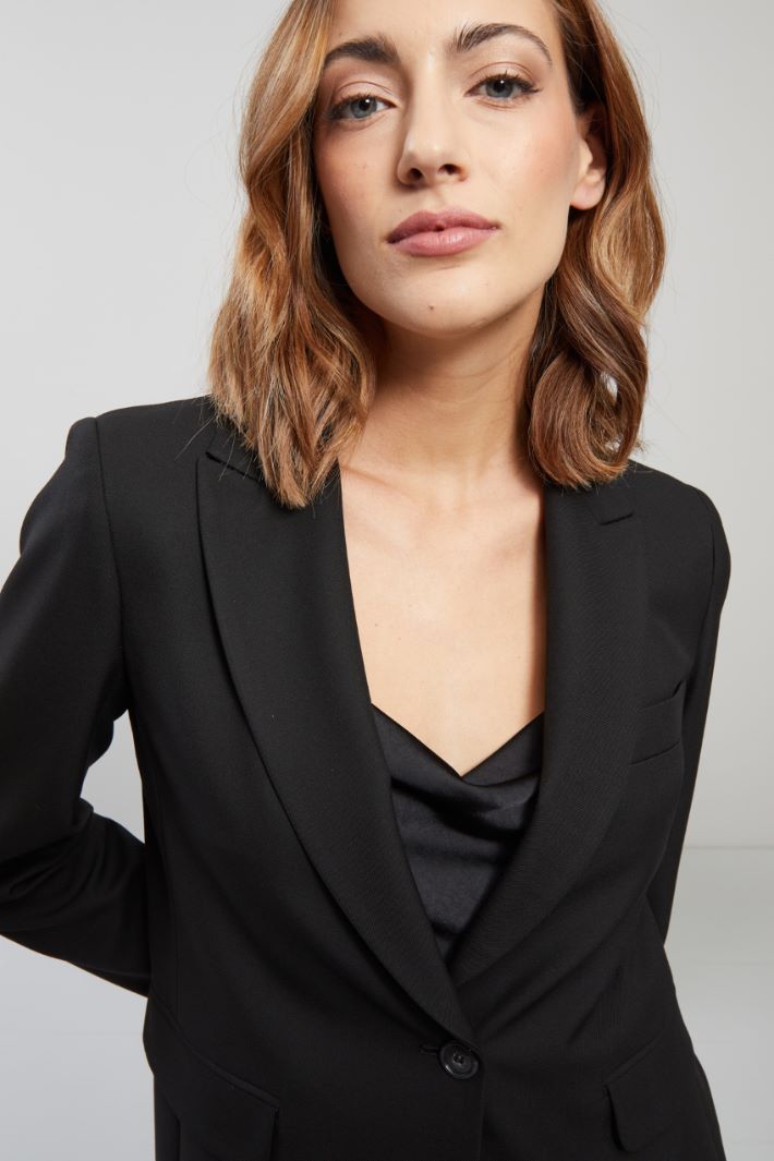 Single-breasted viscose blazer Intrend - 2