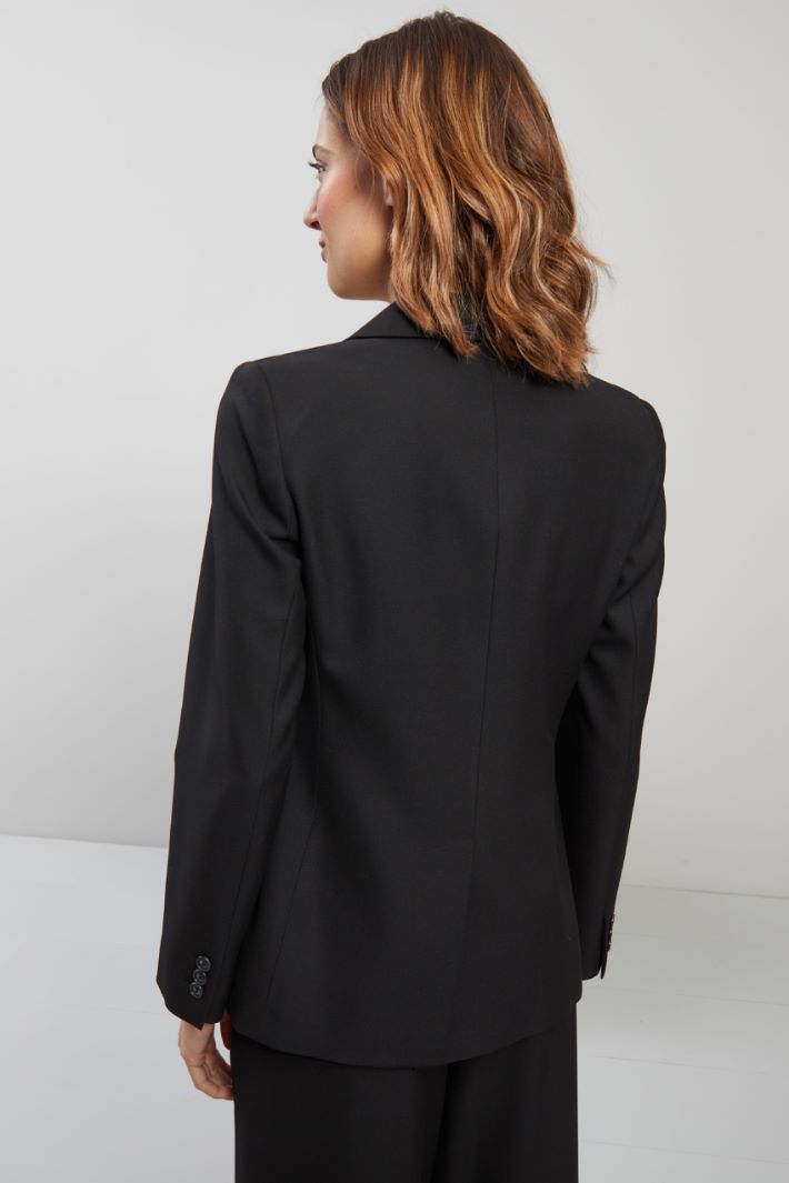 Single-breasted viscose blazer Intrend - 4