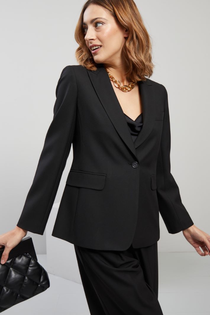 Single-breasted viscose blazer Intrend