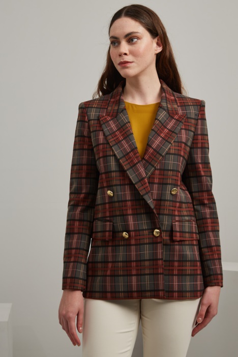 Blazer in lana tinto filo