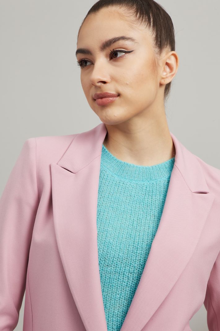 Single-breasted viscose blazer Intrend - 3