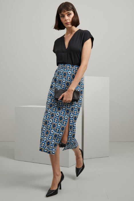 Top in crépe de chine