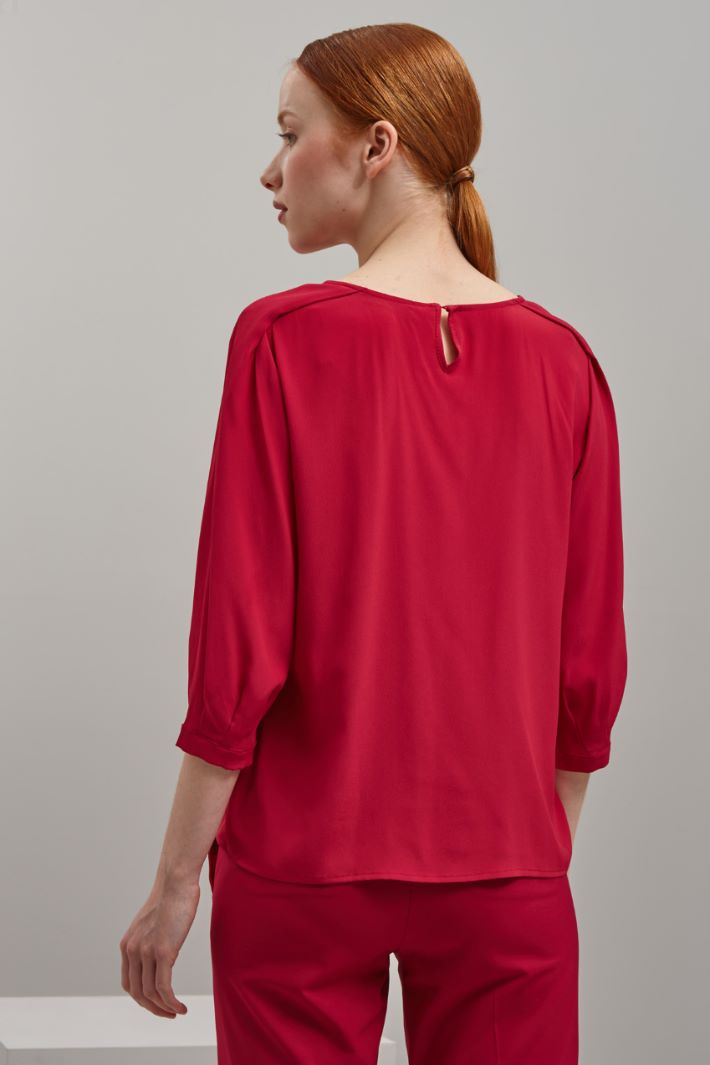 Blusa de crepé de chine Intrend - 4