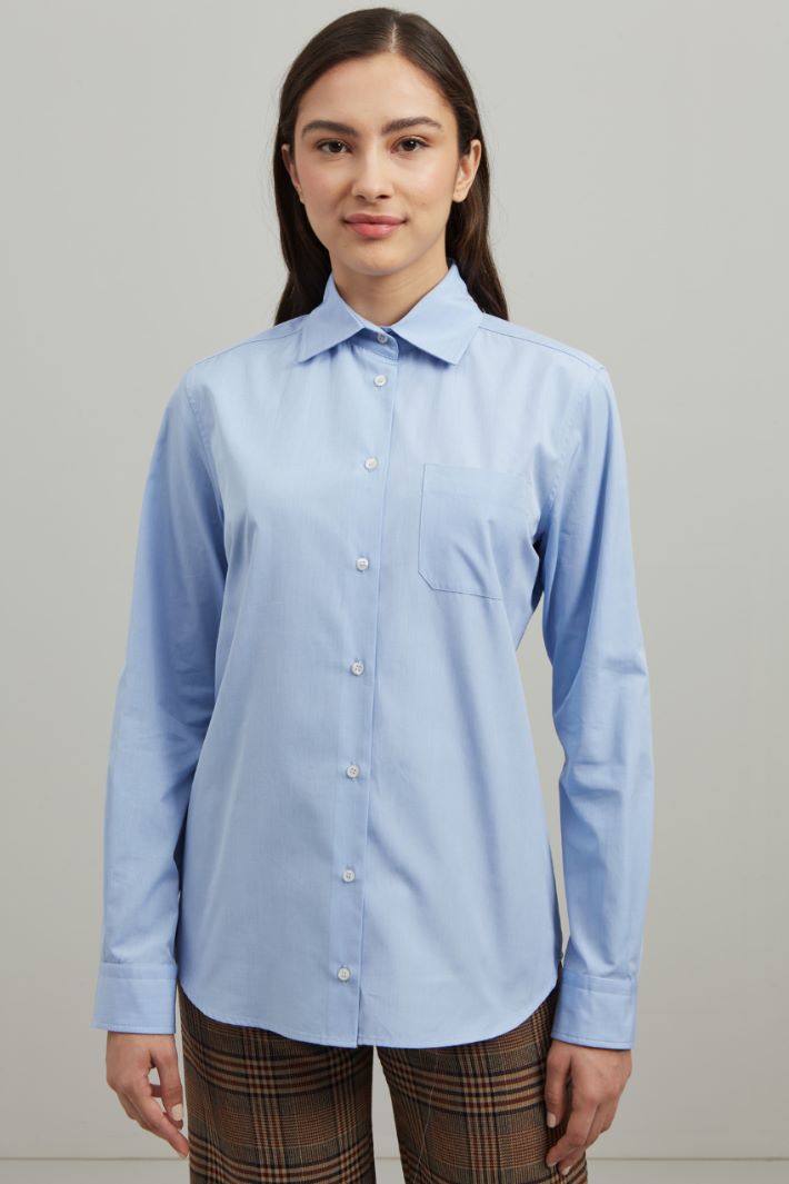 Cotton poplin shirt Intrend - 3