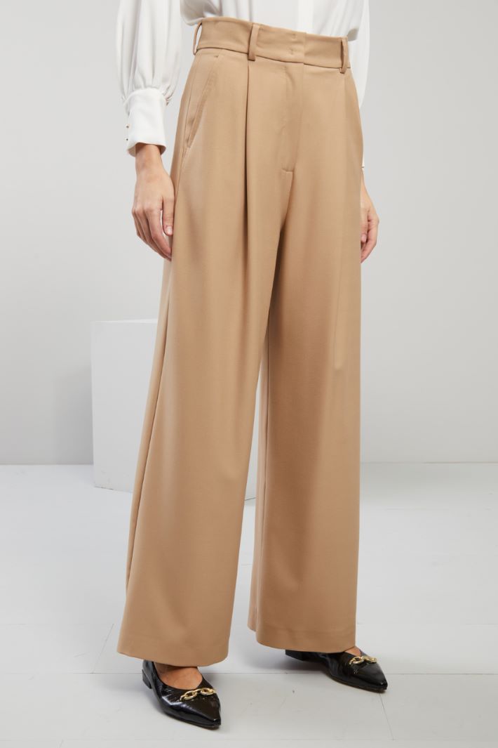 Wide leg viscose trousers Intrend - 2