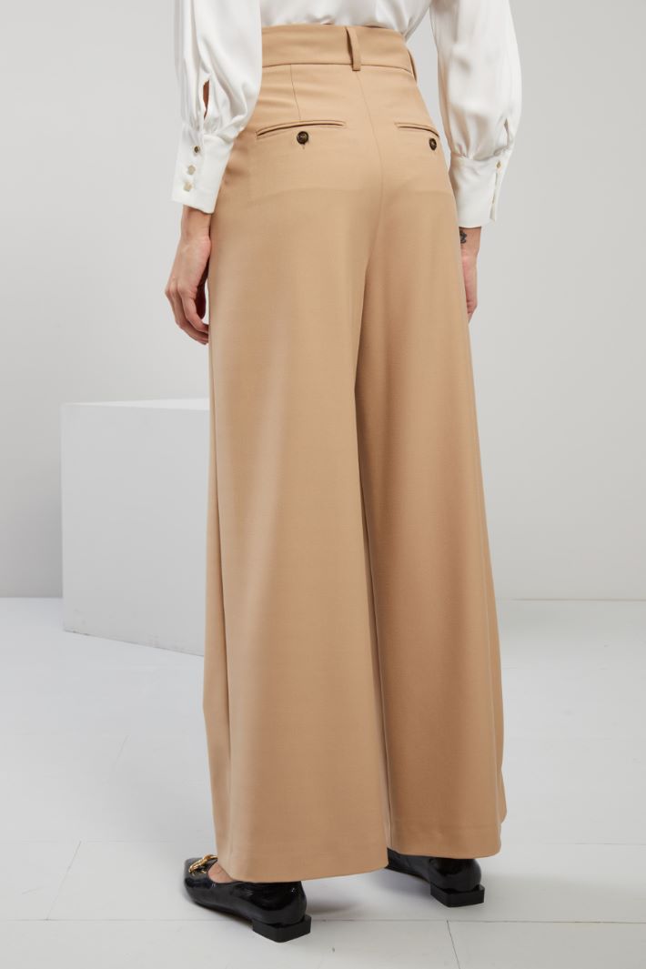 Wide leg viscose trousers Intrend - 3