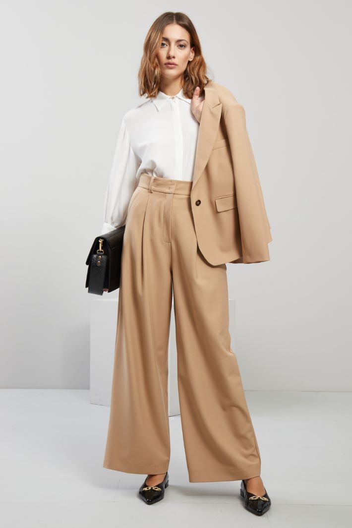 Wide leg viscose trousers Intrend