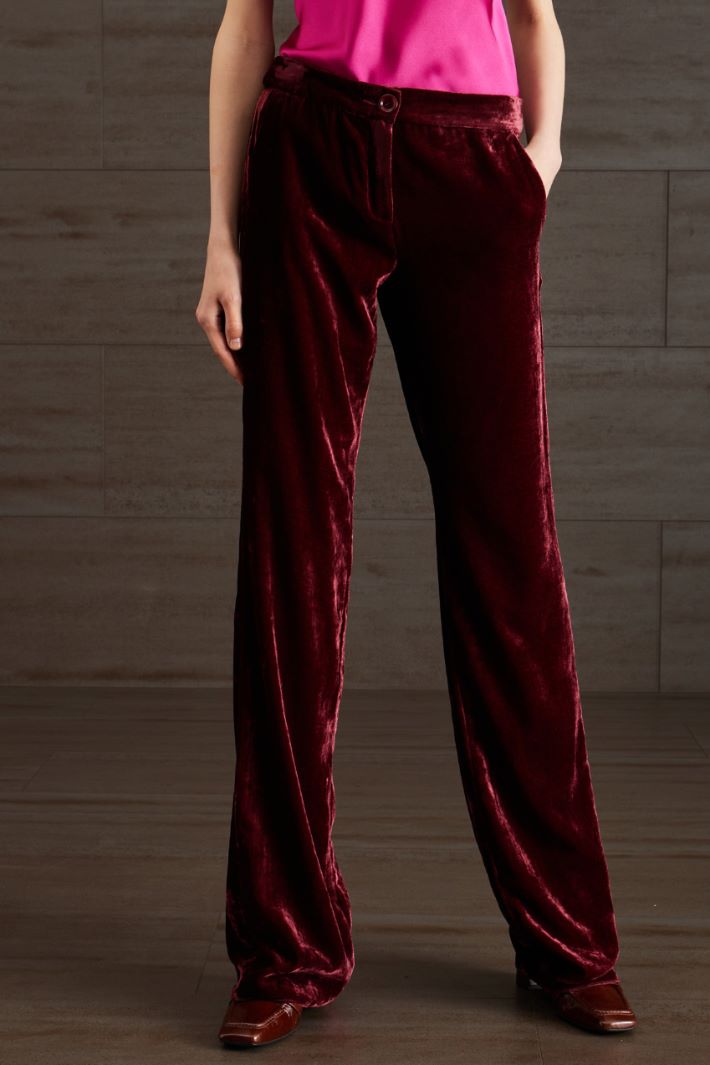 Flare velvet trousers Intrend - 3