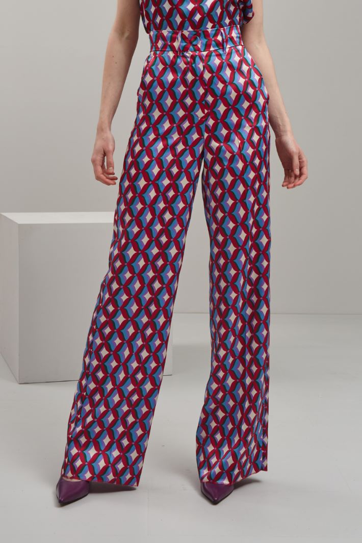 Printed twill trousers Intrend - 2