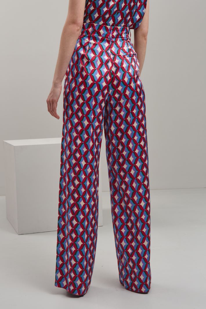 Printed twill trousers Intrend - 4