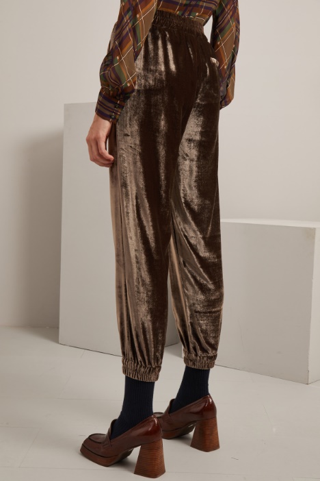 Pantaloni jogger in ciniglia