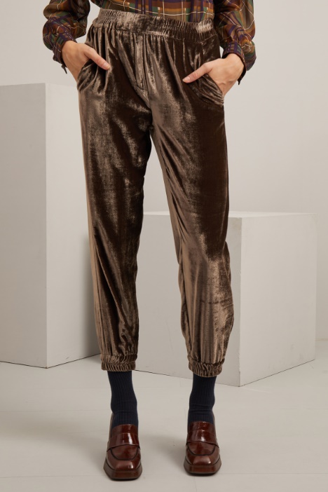Pantaloni jogger in ciniglia