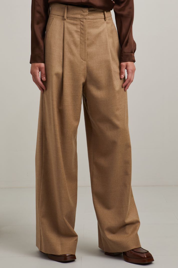 Wool flannel trousers Intrend - 2