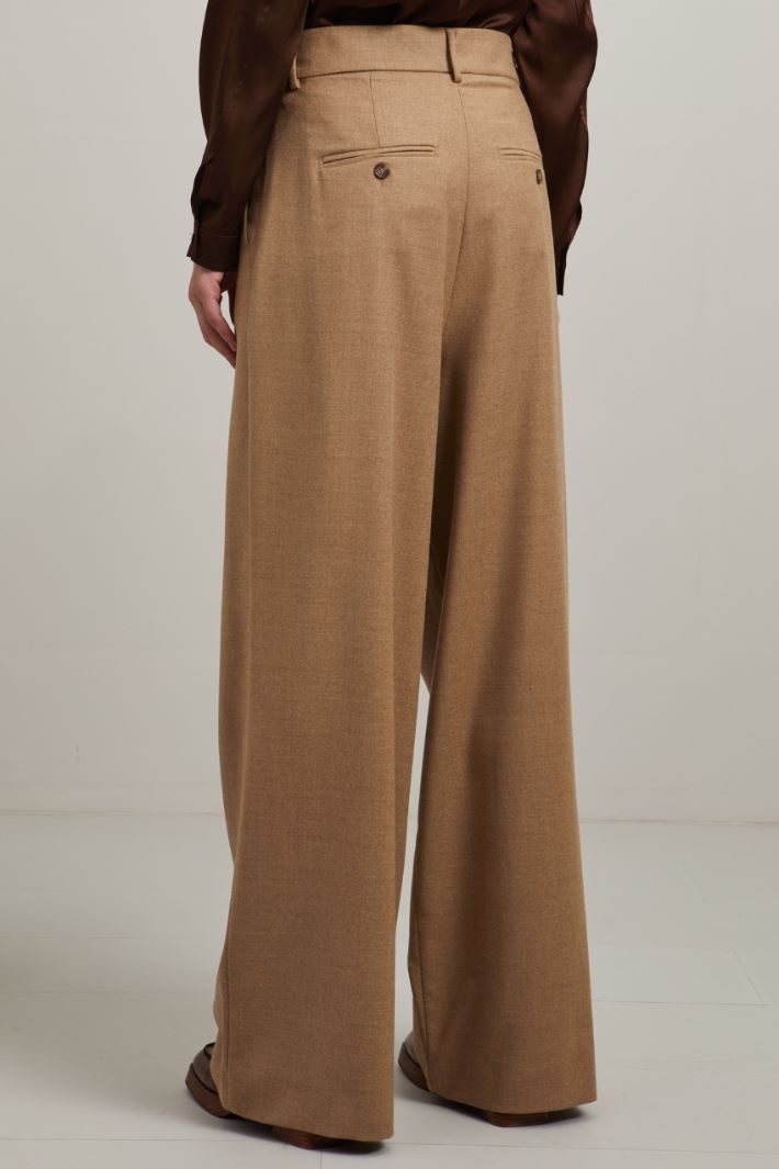 Wool flannel trousers Intrend - 4