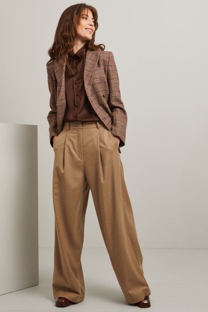 Wool flannel trousers Intrend